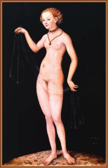 Lucas Cranach the Elder (1472-1553), Venus, 1532. Mixed media on beechwood. © Stu00e4del Museum, Frankfurt am Main