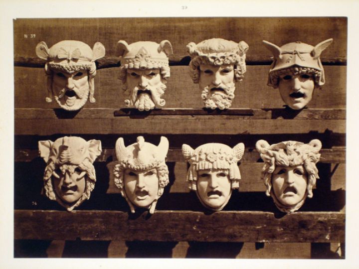 Louis-Emile DURANDELLE (French, 1839-1917)rnMasques de cheminées des bu00e2timents de l'administration, from --Le Nouvel Opéra de Paris, Sculpture Ornamentale--, 1876