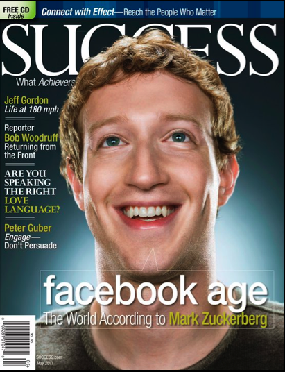Facebook Face. u201dJill Greenberg's signature styleu2014manipulated, super-sharp close-upsu2014makes her subjects look at once familiar and alien. It's worked on monkeys, bear, toddlers, and John McCain, and, now, Facebook founder Mark Zuckerberg. Imagine a Venn diagram, with one circle representing 'cute', and the other 'scary'. In the overlapping area, we would find this shot.u201d Photo by Jill Greenberg, Success, April 2011