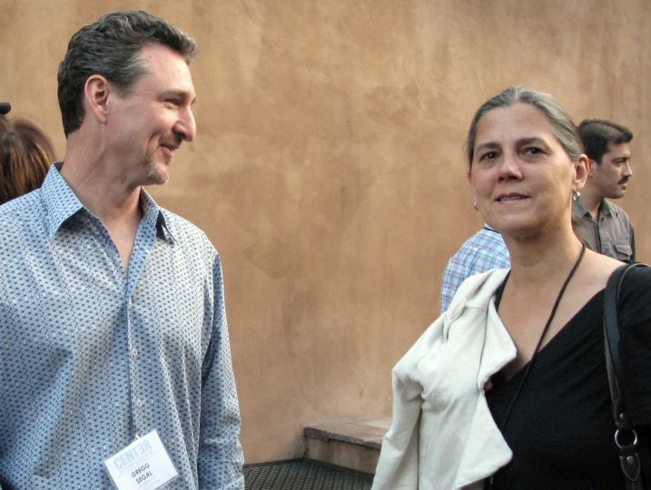 Photographer Gregg Segal and Kathleen Clark, Director, Clark / Oshin Gallery, L.A at the New Mexico Museum of Art, Opening Reception for Review Santa Fe