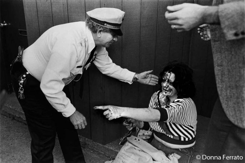 Bloody Woman - kicked in the head by her boyfriend. Domestic violence © Donna Ferrato