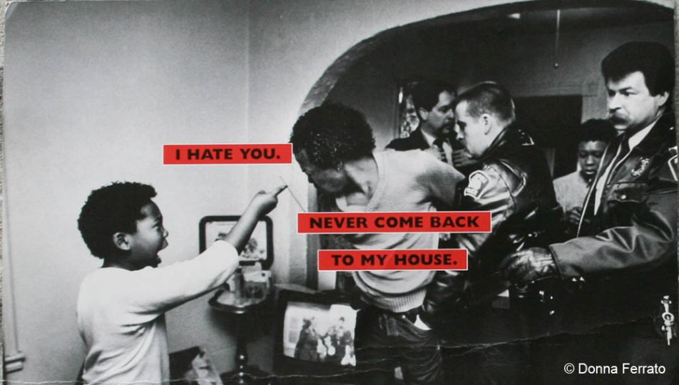 --This is the first time real photographs of real people were made into an educational, public awareness advertising campaign. NYC. 1994.-- Domestic violence © Donna Ferrato