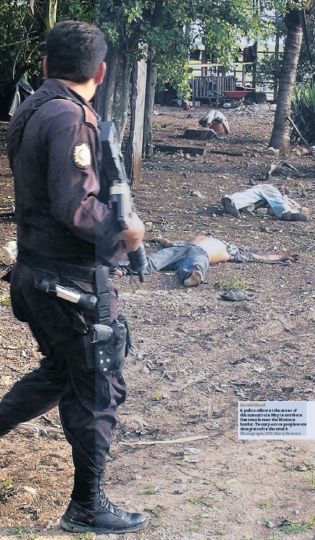 --In Guatemala, on the border of Mexico, a massacre by the drug cartels. 27 people were beheadedu2026--rnThe Guardian, June 29.rnPhoto: STRnews/Reuters.