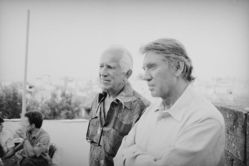 David Douglas Duncan and Don McCullin on the Hôtel du Forum terrace © Felicia Murray, collection Felicia Murray