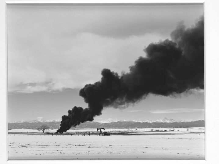 Robert Adams, Burning Oil Sludge, Boulder County, Colorado, 1974. Collection of Nevada Museum of Art, The Altered Landscape, Carol Franc Buck Collection