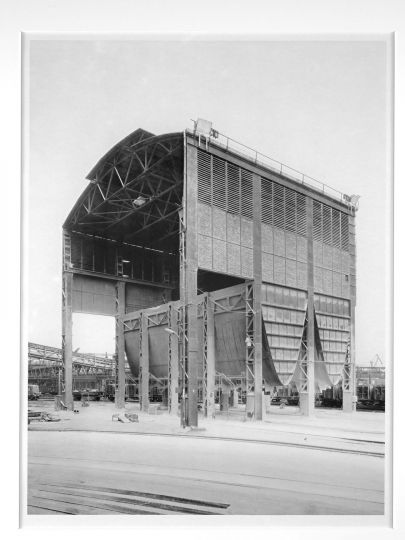 Bernd and Hilla Becher, Ansichten eines Kalsilos in Duisburg - Ruhrort Suite, 1974. Collection of Nevada Museum of Art, The Altered Landscape, Carol Franc Buck Collection.