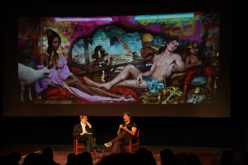 The Seminar closed with a memorable presentation by photographer David LaChapelle (right), followed by a Q&A with writer Robert Draper (left). David describes his photo titled “The Rape of Africa,