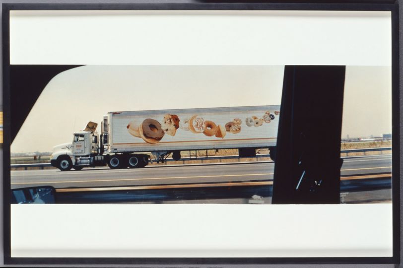 Donuts, New Jersey Turnpike, 1995, from the series --Rights of Passage--rnC-print 36.4 x 99.5 cm (image)rnOn permanent loan from Siemens AG, Munich, to the Sammlung Moderne Kunst since 2003rn© Martha Rosler