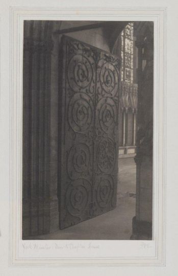 Frederick H. Evans (English, 1853-1943)rnYork Minster: Door to Chapter House, circa 1900 © Heinrich Kuhn, Courtesy Hans P. Kraus Jr. Fine Photographs