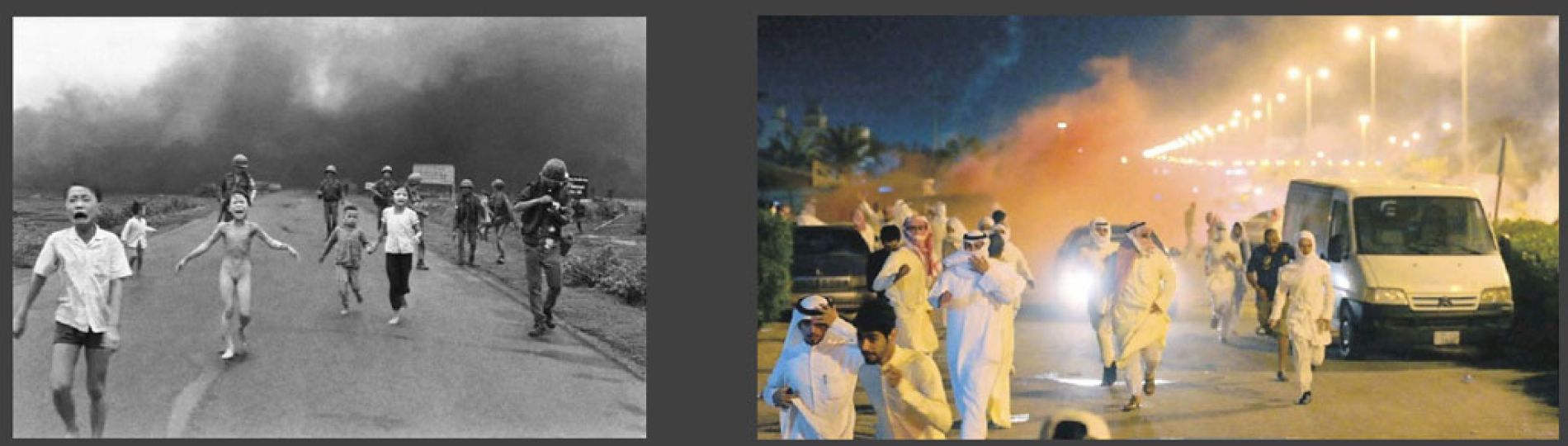 Un regardeur attentif du --u00a0journaldelaphotographieu00a0-- m'a fait parvenir cette confrontation, ce parallèle entre une photo que je vous ai proposée il y a deux semaines et une autre bien connue. Merci à lui.