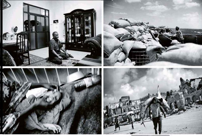 The Sunday Times Magazine.  Somalie, Modagiscio. Des réfugiés arrivent vers la capitale.    photo Jan Grarup.