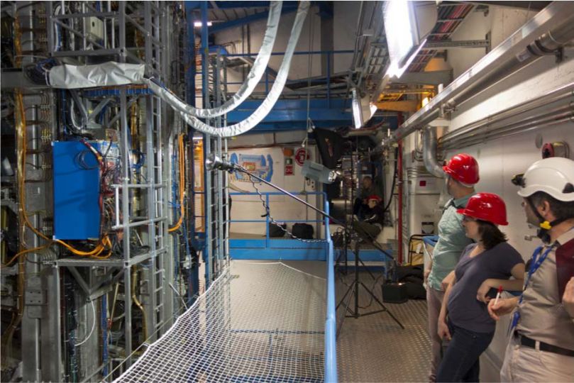 25th of April, CERN Laboratory, GenevarnGetting access to this place is even harder than to the sacred lab of a Swiss chocolate factory. We are at CERN, one of the world u2018s biggest scientific laboratories, where the fundamental structure of the universe is being researched with gigantic particle accelerators. We shoot a portrait of experimental physicist Alison Lister, 100 meters below the ground in front of the massive Atlas detector, that is 45 meters long, 25 meters in diameter and weighs 7000 tons. © Braschler/Fischer