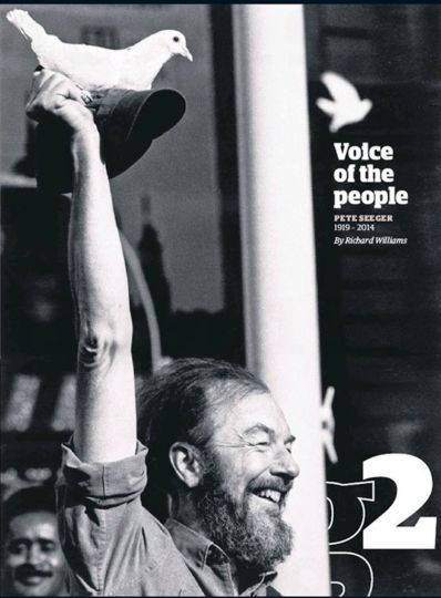 The Guardian G2. Pete Seger, le --u00a0protest singeru00a0-- a été emporté à l'u00e2ge de 94 ans par un définitif coup de marteau.   © Michael Ochs/Archives Getty