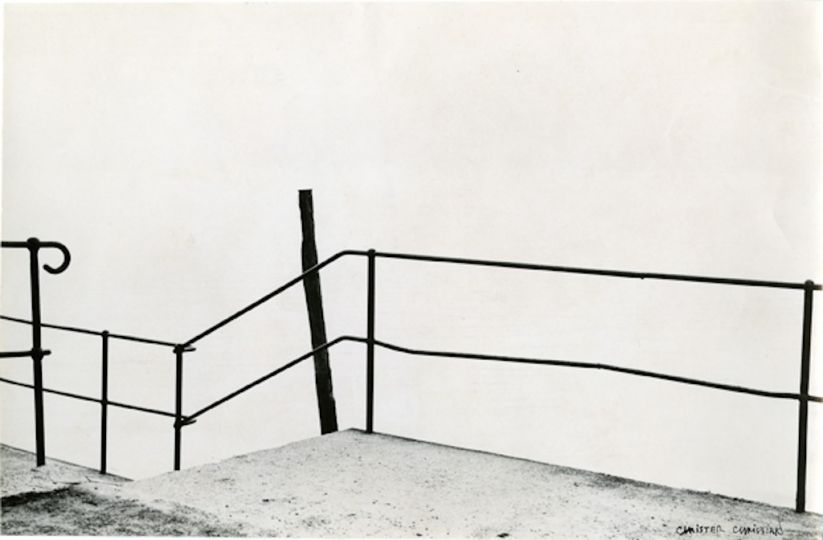CHRISTER STRu00d6MHOLM. Untitled (Handrail), ca. 1950, unique gelatin silver print, printed ca. 1950. 13,8 x 21,3 cm © Estate of the Artist