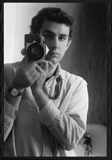Self-portrait with my Nikon F Reflex / University of Chicago, 1960  © Danny Lyon