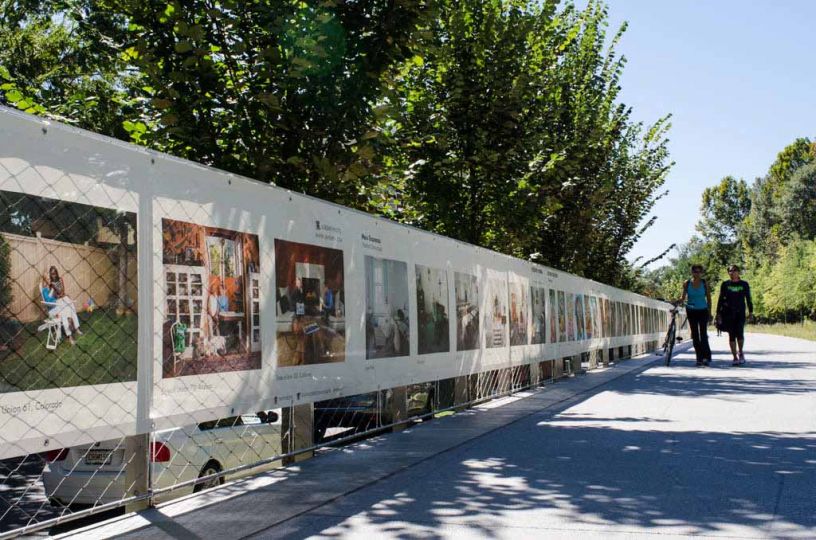 The Fence, a 600-foot long photomural, is ACP’s public art project © 2014 Virginie Kippelen