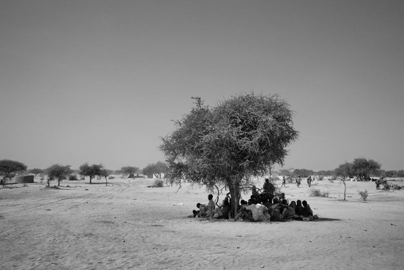 Paysage désertique au camp de Dar-es-Salam, à Baga Sola, au Tchad.  © Olivier Laban-Matteirnrnrn