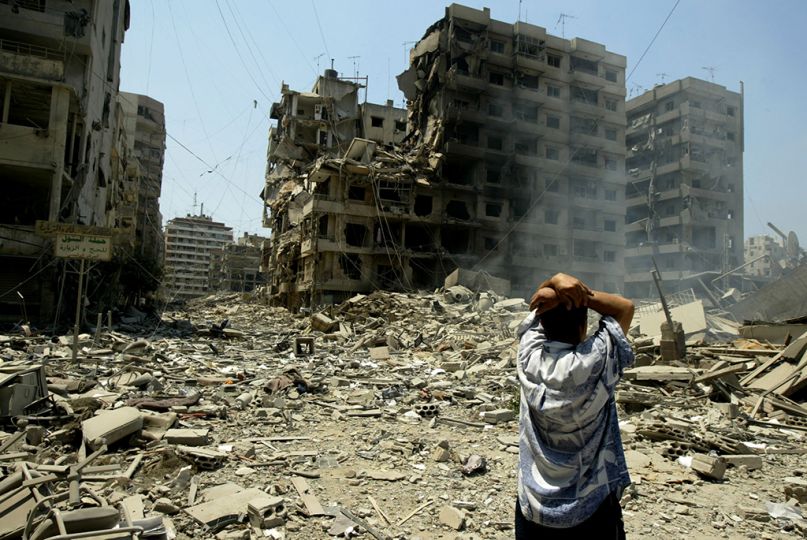 © Patrick Baz, photographer, 2006rnFor 30 years, I walked the dusty roads, the roads of war in many countries. During that time, my lens documented the bloodshed that ripped apart my country Lebanon. Like the war's hostage and companion, my camera and I survived every new round of brutality. rnOver three decades, I have captured thousands of photos. My professional satisfaction was always mixed with frustration. You witness human destruction and catastrophes, but you feel helpless. Those strong moments which I was not able to capture in a photograph, are engraved within my soul. These memories haunt me at night, some are darker and longer than others.rn