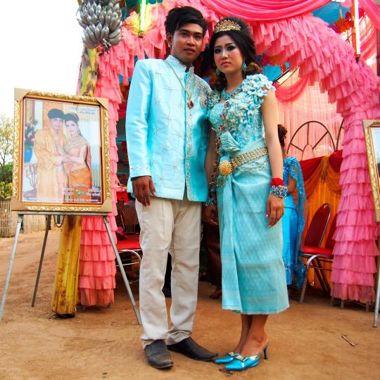 Kevich & Leakena En plein mariage Phnom Penh, Cambodgen