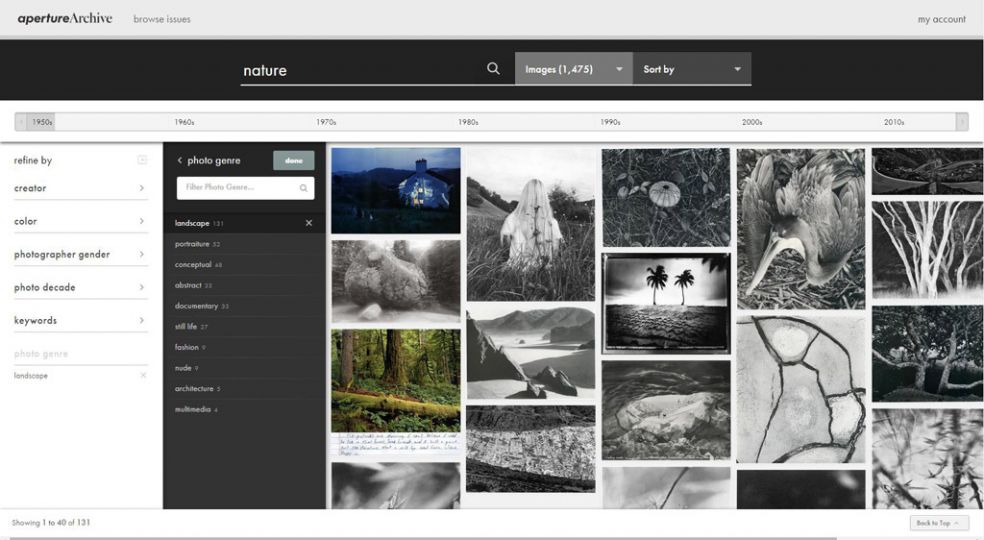 Search Genre Aperture