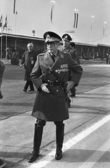 Tehran. The Shah at a military celebration. 1977 © Abbas / Magnum Photos