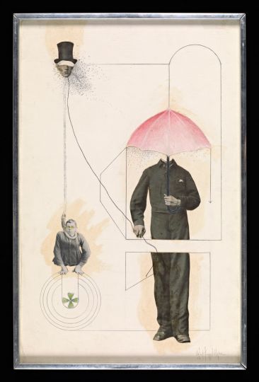Robert Mapplethorpe (American, 1946–89). Untitled, 1968, collage on paper with graphite, colored pencil, thread, and pastel in artist’s frame. Gift of The Robert Mapplethorpe Foundation to the J. Paul Getty Trust and the Los Angeles County Museum of Art.