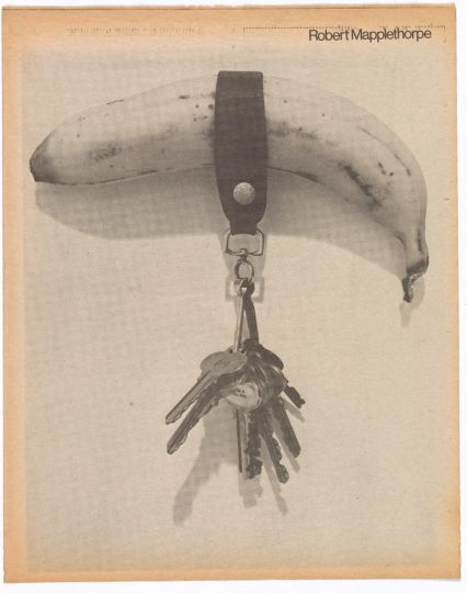 Robert Mapplethorpe (American, 1946–89). Banana & Keys, 1974. From Interview 5, no. 11 (November 1975): n. p. Gift of The Robert Mapplethorpe Foundation.