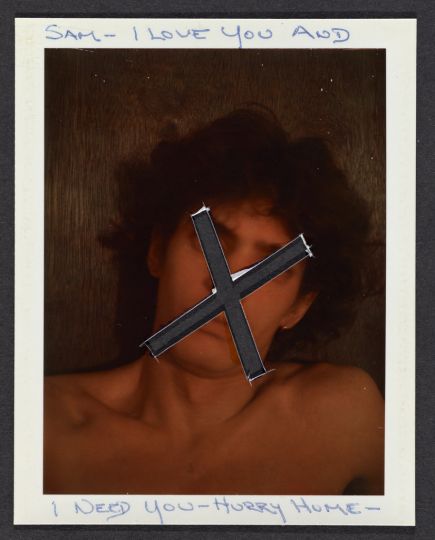 Robert Mapplethorpe (American, 1946–89). Untitled (“Sam—I love you and I need you—hurry home”), 1974, altered color Polaroid print. Gift of The Robert Mapplethorpe Foundation to the J. Paul Getty Trust and the Los Angeles County Museum of Art.