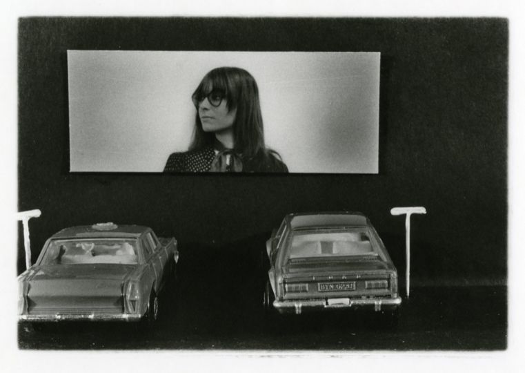 Landscape #14 [woman on drive-in screen], 1976