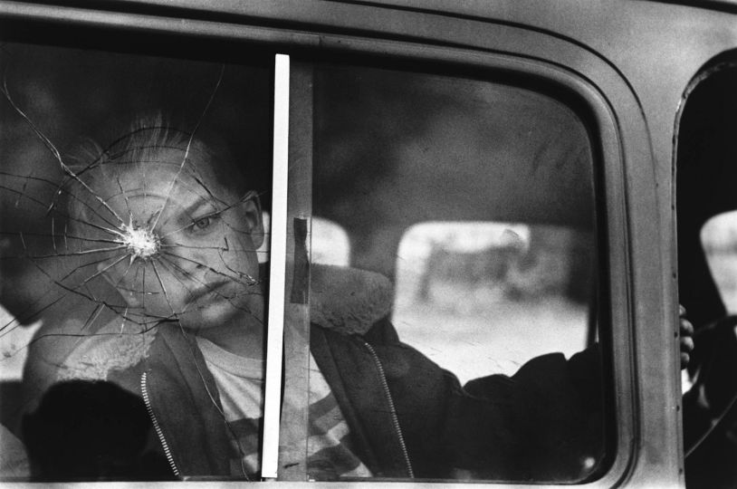 Elliott Erwitt Cracked Glass with Boy, Colorado, 1955