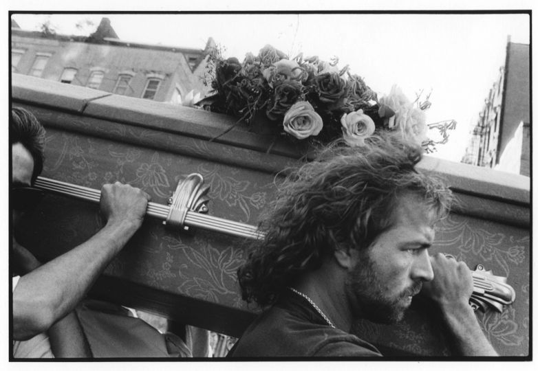 © Tom McGovern, Manhattan, July 22, 1993. Activist James Baggett and friends