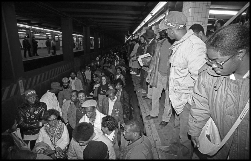 © Ricky Flores, Day of Outrage demonstration at the Jay Street-Borough Hall subway station