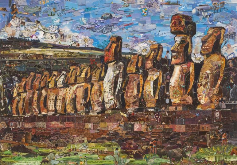 Vik Muniz
Easter Island (Postcards from Nowhere), 2015
