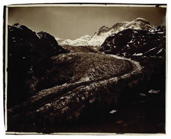 Zermatt. Glacier du Gorner et Breithorn, vers 1860 © Adolphe Braun