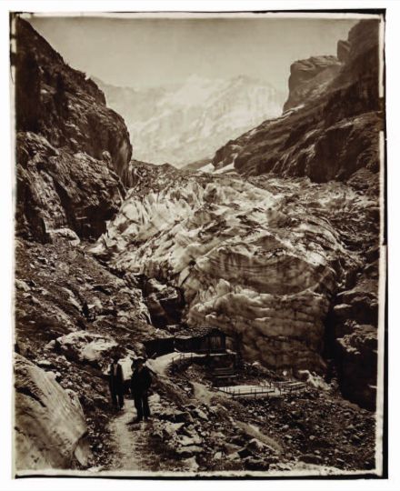 Grindelwald, Glacier inférieur et les Fischerhörner, années 1870 © Adolphe Braun