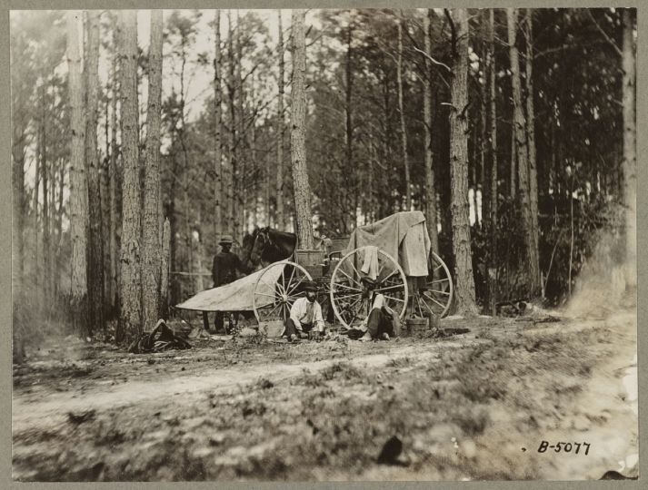 Mathew Brady - Brady's photo outfit in front of Petersburg, Va. 1864 - Library of Congress