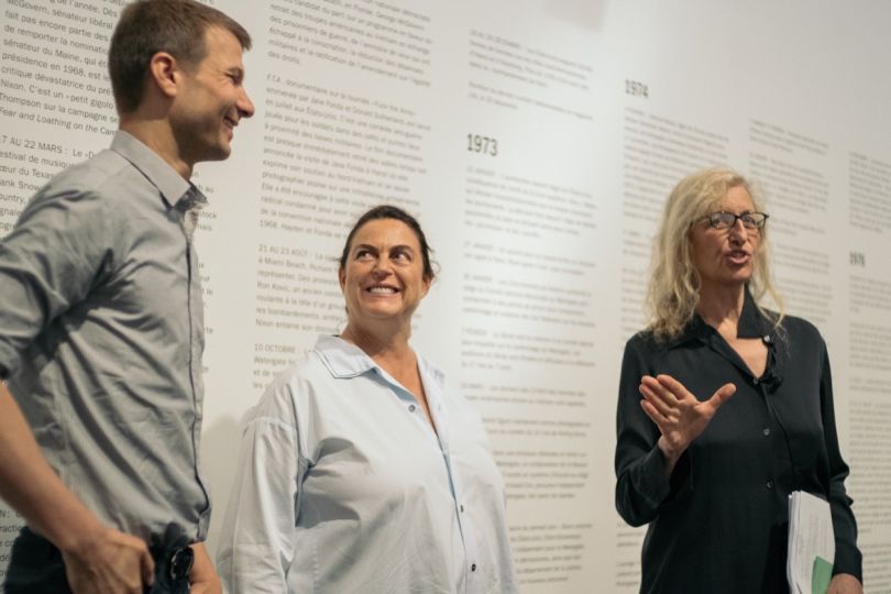 Matthieu Humery, Maja Hoffmann, Annie Leibovitz © Victor Picon