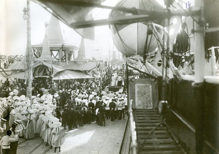 Welcoming the imperial yacht Standart in Yalta harbour. Russian State Archive of the Navy