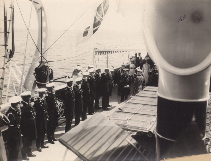 Wilhelm II, German Emperor, on board of the yacht Standart. Finnish skerries, 1908. Russian State Archive of the Navy