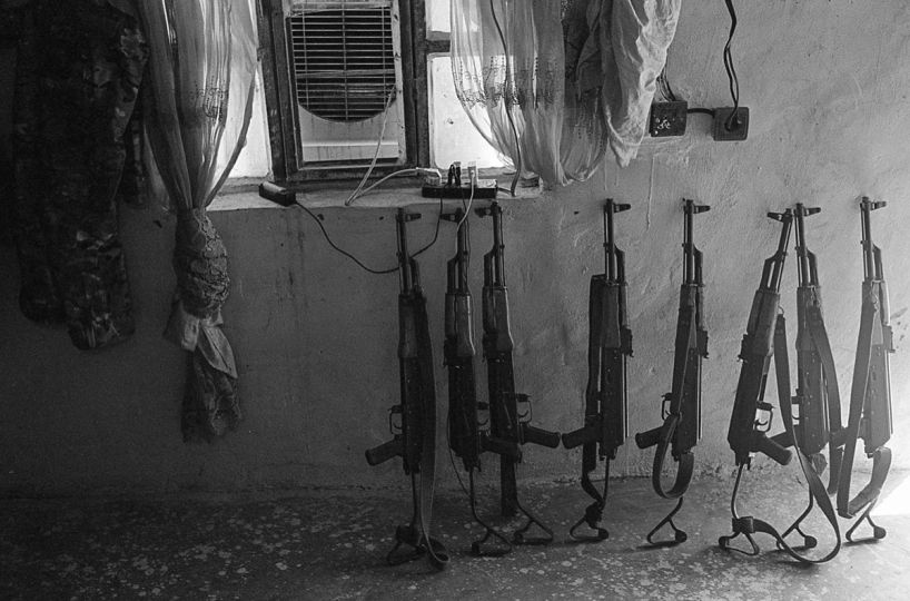 Base militaire kurde entourant Hawija, dernier bastion djihadiste en Irak, province de Kirkouk, septembre 2017  © Matthieu Chazal