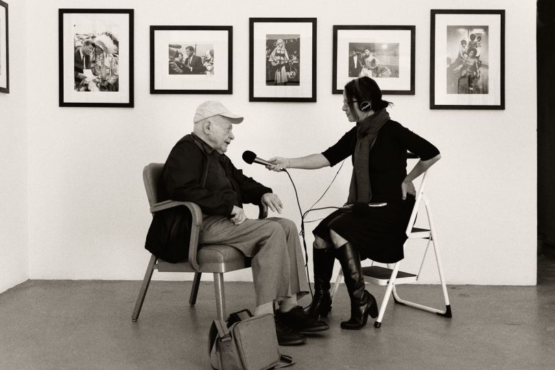 Lisa Napoli and Art Shay – Lisa Napoli interviewing Art Shay for NPR © Andy Romanoff