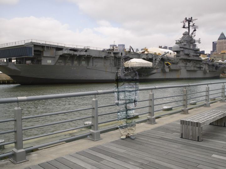 Hiding in New York No.6 Intrepid (2012) © Liu Bolin, Bel-Air Fine Art London (NYC)