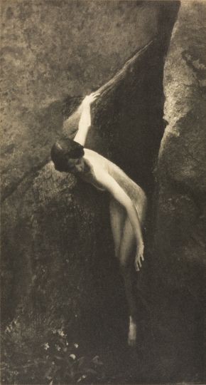 The Cleft of the Rock, circa 1907, photogravure print, 9 ½ x 5 1/8 inches. The Michael G. and C. Jane Wilson 2007 Trust