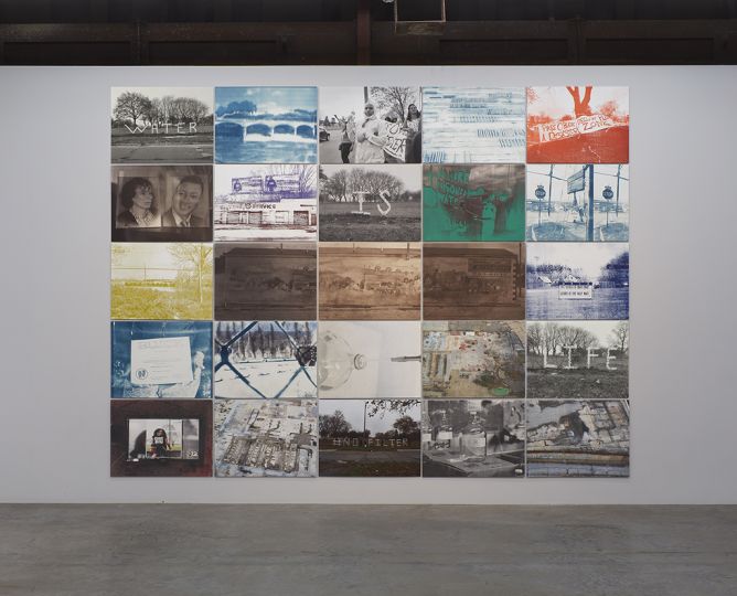 LaToya Ruby Frazier 1,364 + Days Undrinkable, 2016 / 2017 25 alternative process prints on paper 119 1/2 x 159 1/2 inches All images courtesy of the artist and Gavin Brown's enterprise, New York / Rome.
