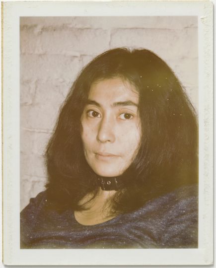 Andy Warhol, Yoko Ono, ca. 1971, Polaroid, 10.7 x 8.5 cm, © 2018 The Andy Warhol Foundation for the Visual Arts, Inc. Licensed by DACS, London. Courtesy BASTIAN, London