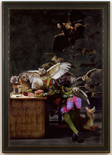 Yinka Shonibare British / Nigerian, born 1962 The Sleep of Reason Produces Monsters (America), 2008 Chromogenic print Image: 182 × 125.9 cm (71 5/8 × 49 9/16 in.) Collection of Michael W. Rabkin and Chip Tom © Yinka Shonibare CBE. Courtesy James Cohan, New York