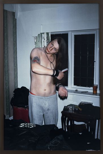 Gillian Wearing English, born 1963 Self Portrait as my Brother Richard Wearing, 2003 Chromogenic print Framed: 190.5 × 130.8 cm (75 × 51 1/2 in.) Heather Podesta Collection © Gillian Wearing, Courtesy Maureen Paley, London; Regen Projects, Los Angeles; and Tanya Bonakdar, New York