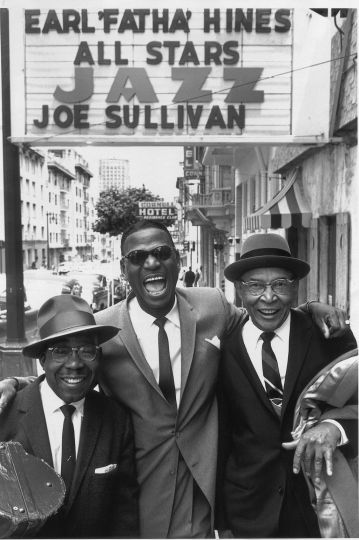 William Claxton Earl 'Fatha' Hines Center, Jimmy Archey (left), Pops Foster (right), San Francisco 1960 © William Claxton courtesy Galerie Bene Taschen