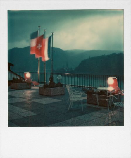 Boppard am Rhein, while shooting ‘Falsche Bewegung’, 1974 Polaroid SX-70 © Robby Müller Estate Courtesy Robby Müller Estate