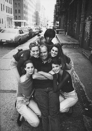 Christy Turlington, Tatjana Patitz, Naomi Campbell, Cindy Crawford, Linda Evangelista & Peter Lindbergh, New York 1990 © Jim Rakete